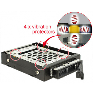 Delock 3.5"-es mobilkeret 2.5"-es SATA/SAS HDD/SSD-hez, rezgés elleni védelemmel #1