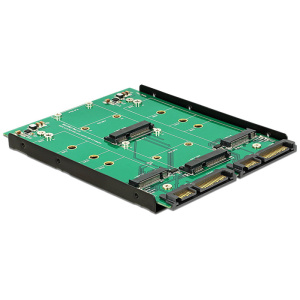 Delock 3.5" átalakító 2db SATA 22 pin > Dualport 2x M.2 / 2x mSATA #1