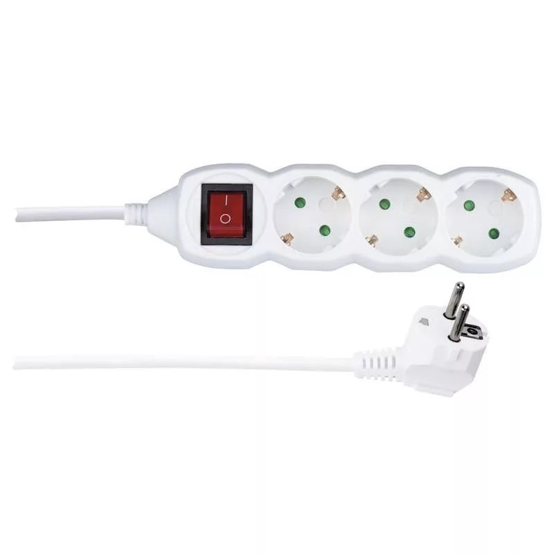 220V-os hálózati elosztó 3 aljzattal (1,5m kábellel, kapcsolóval) Emos #1