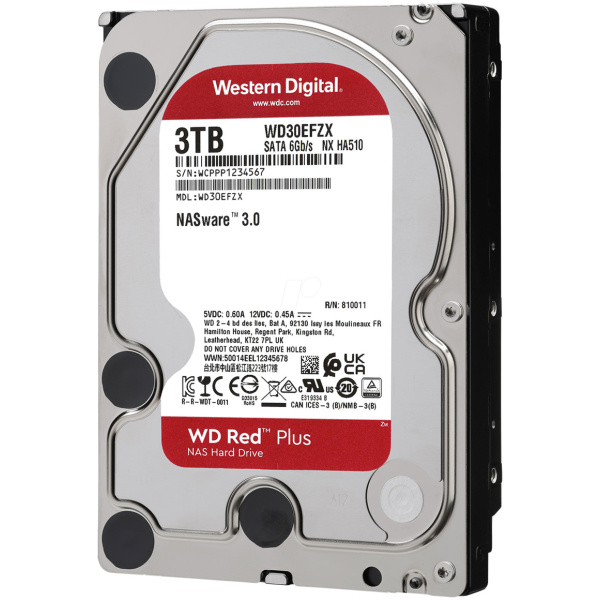 3TB WD Red Plus - NAS SATA3 HDD 128MB - WD30EFZX #1
