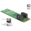 Delock adapter M.2 aljzat (B+M) > 2x SATA 7-tűs csatlakozó, RAID funkcióval #1