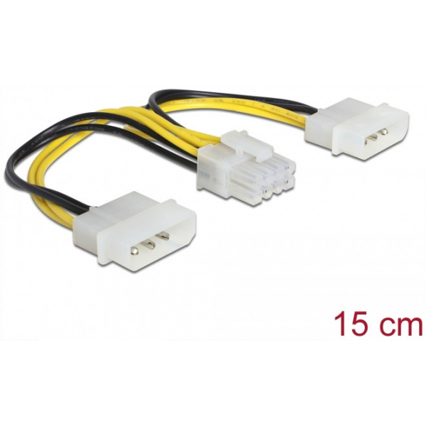 Delock 2x Molex > 8-pin EPS tápátalakító kábel #1