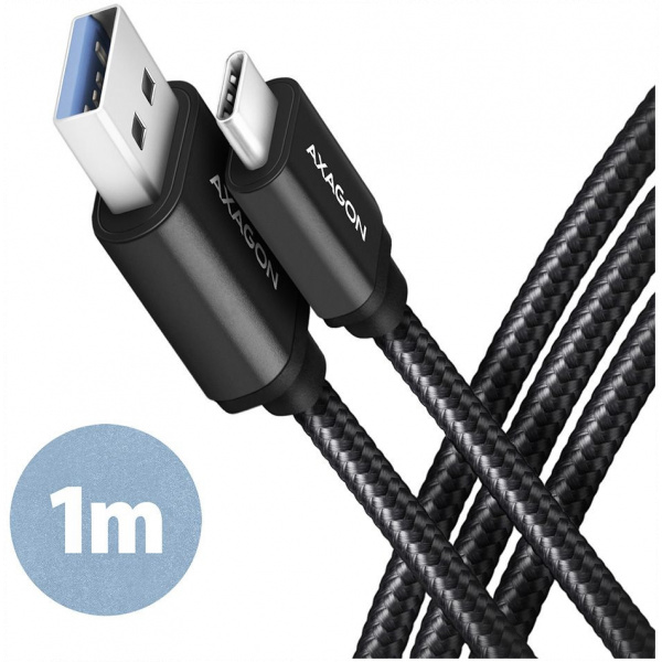 USB 3.2 (C) – USB 3.2 (A) Gen 1 kábel 1m Axagon #1