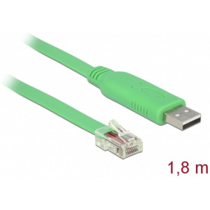Delock USB 2.0 A > soros RS-232 RJ45 konzol kábel Cisco routerekhez 1,8m #1