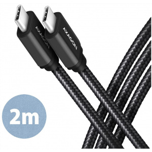 USB 3.2 (C) – USB 3.2 (C) (M/M) adat- és töltőkábel 2m Axagon #1