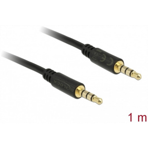 3,5mm Combo Jack (4-pin) összekötő kábel (M/M) 1m Delock #1