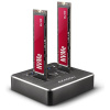 Axagon ADSA-M2C Dual NVMe Clone Master Dock dokkoló USB-C #1