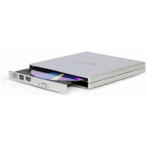 Gembird DVD-USB-02 Slim DVD író, 2x USB (ezüst) #1