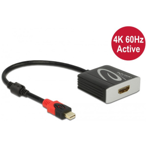 Delock mini DisplayPort > HDMI 4K 60Hz aktív átalakító, HDR funkcióval, 20cm #1