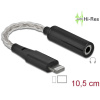 Delock 8-tűs Lightning apa DAC Hi-Res > 3,5 mm 4 tűs sztereo jack anya, 10,5 cm #1