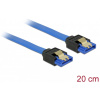 HDD SATA3 adatkábel fém csatokkal, 20cm (Delock), kék #1