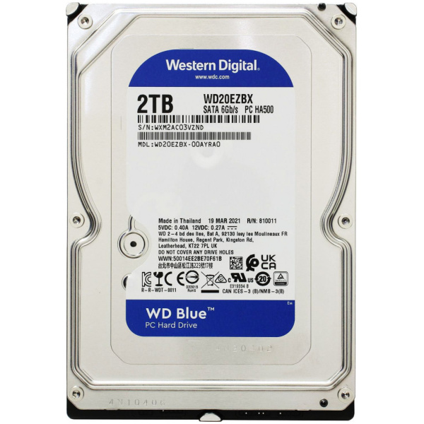 2TB WD Blue SATA3 HDD 256MB - WD20EZBX #1