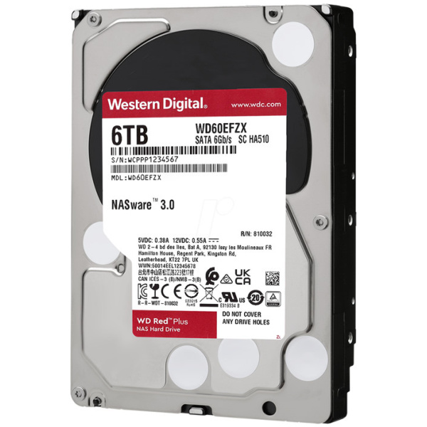 6TB WD Red Plus - NAS SATA3 HDD 128MB - WD60EFZX #1