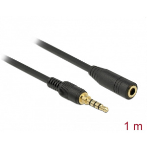 3,5mm Combo Jack (4-pin) hosszabbító kábel (M/F) 1m Delock #1