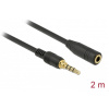 3,5mm Combo Jack (4-pin) hosszabbító kábel (M/F) 2m Delock #1