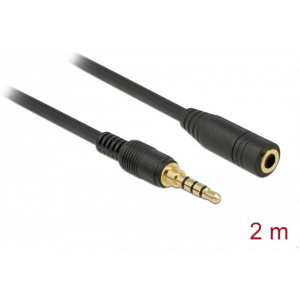 3,5mm Combo Jack (4-pin) hosszabbító kábel (M/F) 2m Delock #1