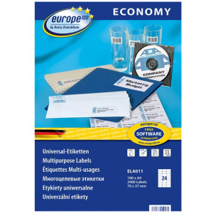 Avery Europe100 etikett címke (70 x 37 mm, 100 ív) #1