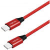 Logilink USB 2.0 C – C töltőkábel (szövet borítással, 3A) 1m #1