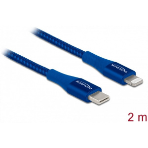 Delock USB-C – Lightning töltő- és adatkábel (MFi tanusítvánnyal) 2m #1