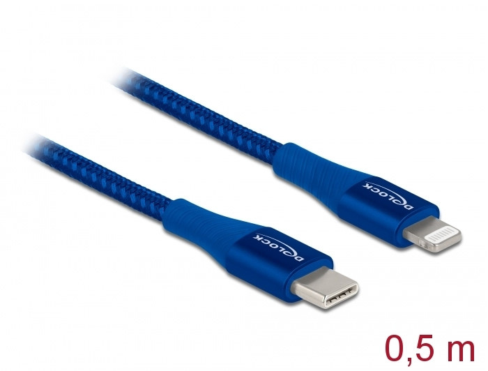 Delock USB-C – Lightning töltő- és adatkábel (MFi tanusítvánnyal) 0,5m #1