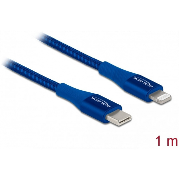 Delock USB-C – Lightning töltő- és adatkábel (MFi tanusítvánnyal) 1m #1