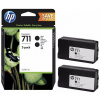 HP P2V31A Duo Pack (711) - 2x fekete #1