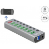 Delock USB 3.2 HUB 7 porttal, 1 gyorstöltő porttal, 1 USB-C™ PD 3.0 porttal #1