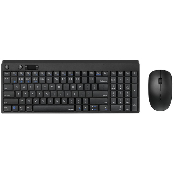 Rapoo 8050T Multi-mode vezeték nélküli billentyűzet és egér szett (fekete) #1