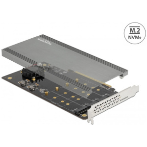 Delock PCI Express x16 Kártya > 4 x belső M.2 NVMe SSD-hez #1