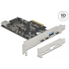 Delock USB 3.2 Gen 2 vezérlő kártya PCIe x4 (3x USB-C + 1x USB-A port) #1