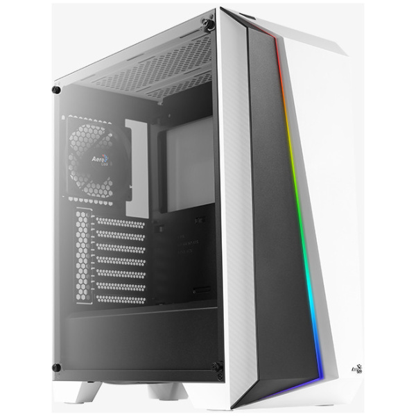AeroCool Cylon Pro TG RGB ház edzett üveg oldallappal (fehér) #1