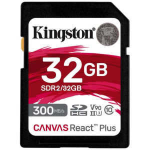 32GB Kingston Canvas React Plus V90 SD memóriakártya (Class 10) #1