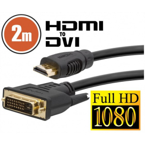 DVI-HDMI (M) kábel 2m (Delight) #1