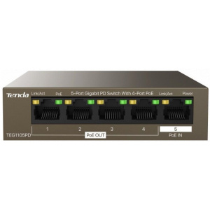 Tenda TEG1105 5-port Gbit switch 4 PoE porttal (desktop) #1