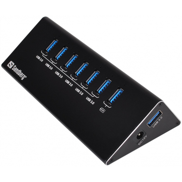 6+1 portos USB HUB Sandberg (USB 3.0), külön töltőporttal, tápegységgel #1