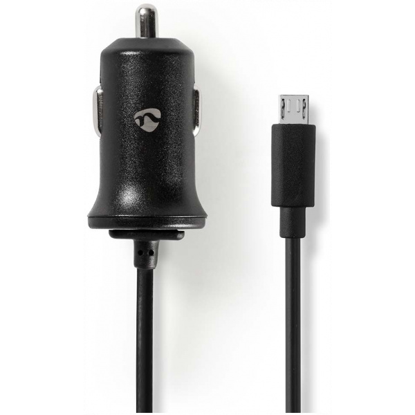 USB Car charger (autós töltő) 1m kábellel, micro USB csatlakozóval - Nedis #1