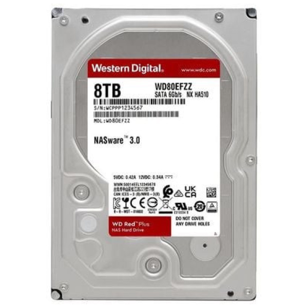8TB WD Red Plus - NAS SATA3 HDD 128MB - WD80EFZZ #1