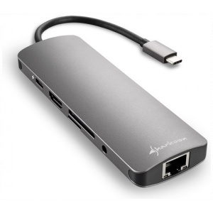 Sharkoon USB 3.0 Type-C 8-in-1 dokkoló kártyaolvasóval #1