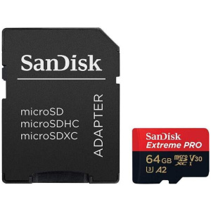 64GB Sandisk Extreme PRO microSD kártya + SD adapter (Class 10) 214503 #1