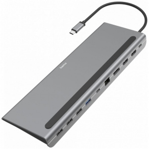 Hama USB Type-C 10-In-1 Hub 2x HDMI, DP, LAN csatlakozókkal #1