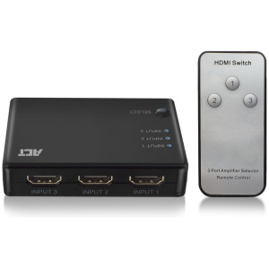 ACT 4K HDMI átkapcsoló (switch) távirányítóval, 3 port, #1