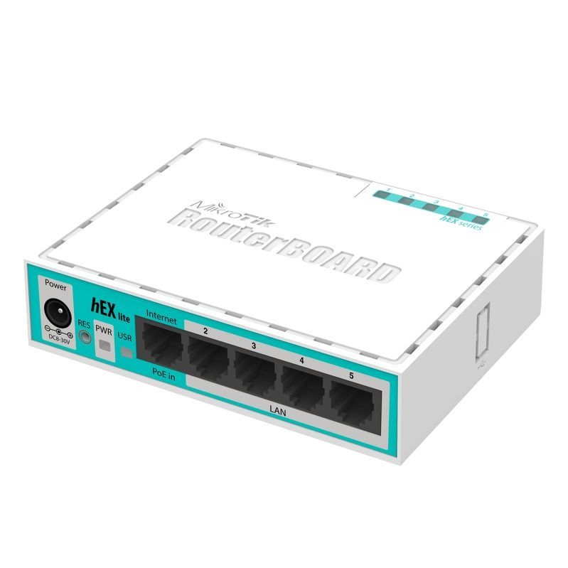 MikroTik hEX lite RB750r2 L4 vezetékes router 5 porttal #1