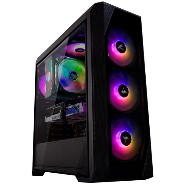 Zalman N5 TF RGB ház hőkezelt üveg előlappal (fekete) #1