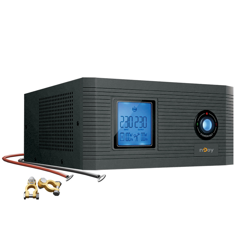 Njoy Aira 600 szinusz inverter, 2x Schuko, 12V DC > 230V AC (500W) #1