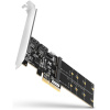 Axagon PCI Express x4 Kártya > 2x SATA 7-pin + 2x SATA M.2 SSD-hez PCES-SA4M2 #1