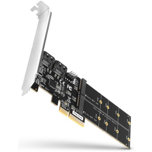 Axagon PCI Express x4 Kártya > 2x SATA 7-pin + 2x SATA M.2 SSD-hez PCES-SA4M2 #1