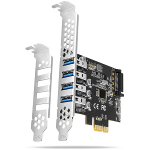 Axagon USB 3.2 Gen 1 vezérlő kártya PCIe x1 (4x USB-A port) #1