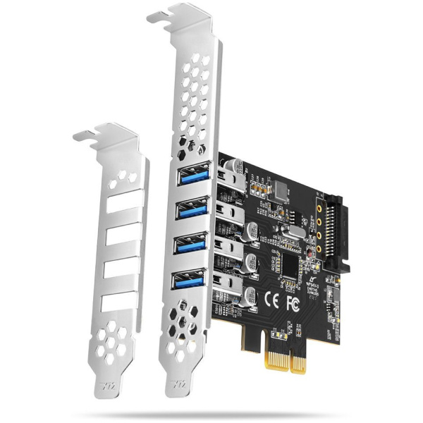 Axagon USB 3.2 Gen 1 vezérlő kártya PCIe x1 (4x USB-A port) #1