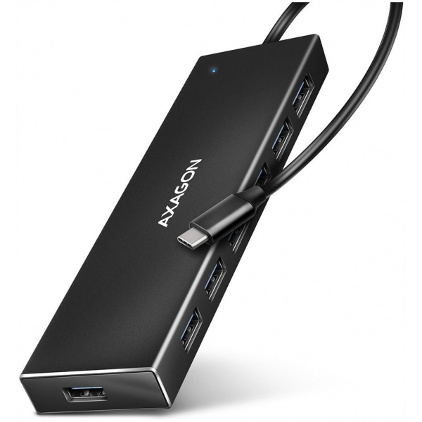 7-portos USB HUB Axagon HUE-F7C (USB 3.2) Type-C csatlakozóval #1