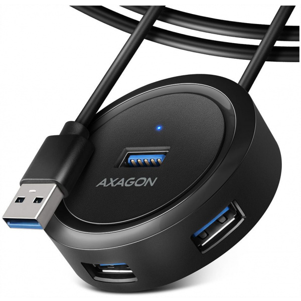 4-portos USB HUB Axagon HUE-P1AL (USB 3.2), kör alakú, Type-A csatlakozóval #1